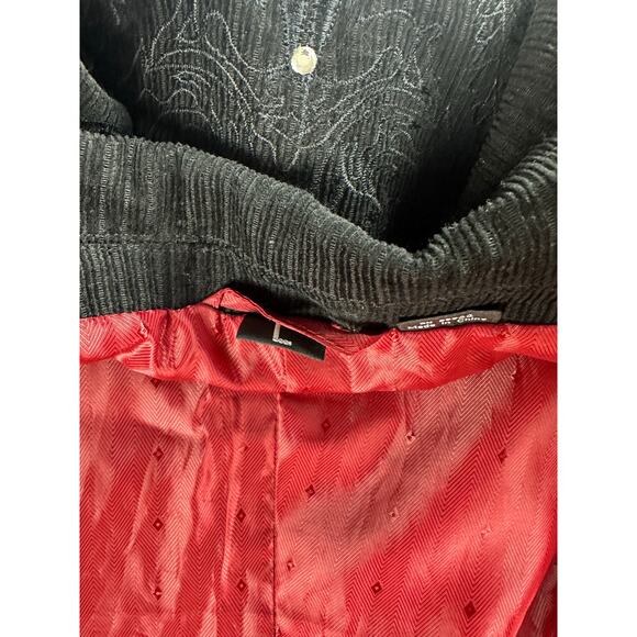 Franky Max Black Corduroy Blazer Mens L Vintage - Picture 5 of 7